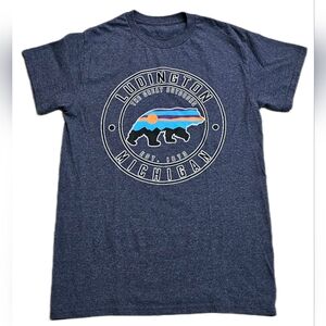 Ludington Michigan The Great Outdoors T-Shirt Adult Small Vacation Bear Country